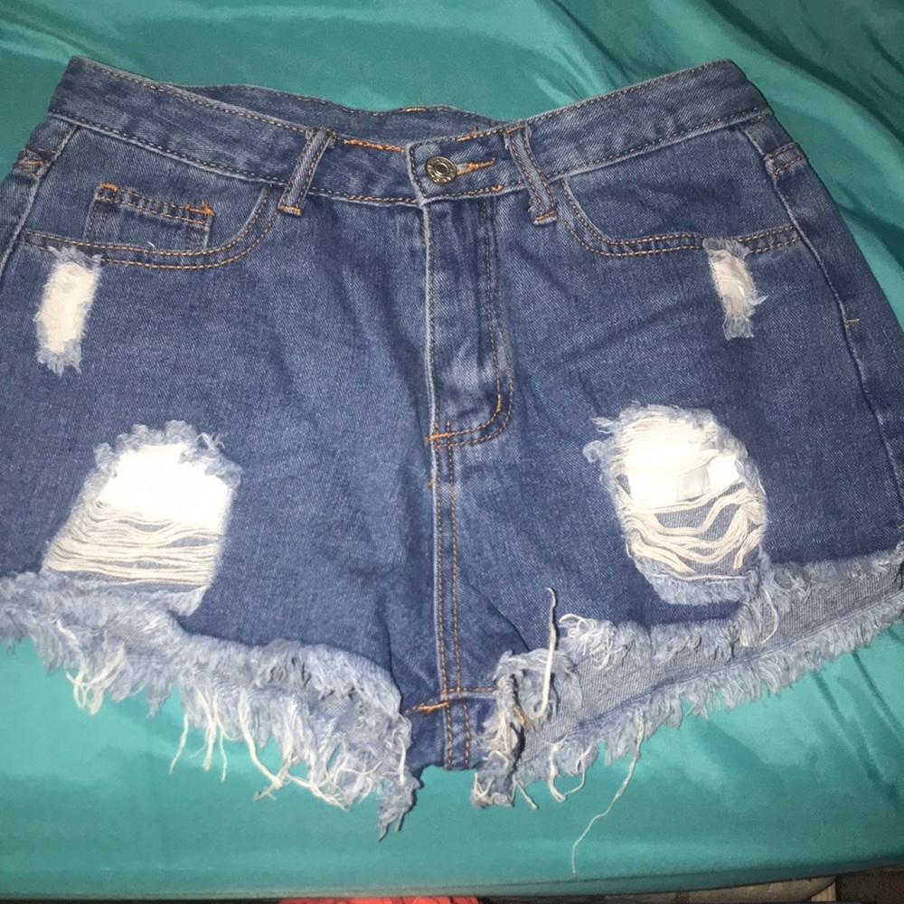Distressed Jean Shorts